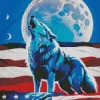 Blue Wolf Art Diamond Painting