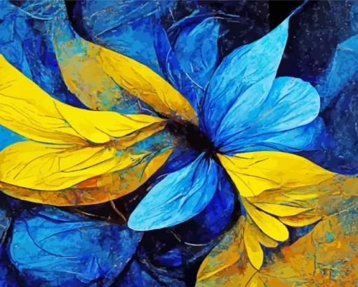 Blue Yellow Art Diamond Painting