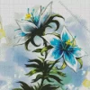 Blue Zelda Flowers Diamond Painting