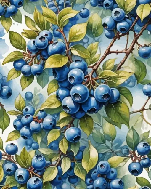 Blueberry Tree Diamond Painting