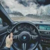 BMW Steering Wheel With Hand Diamond Painting