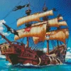 Boat From One Piece Diamond Painting