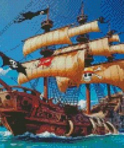 Boat From One Piece Diamond Painting