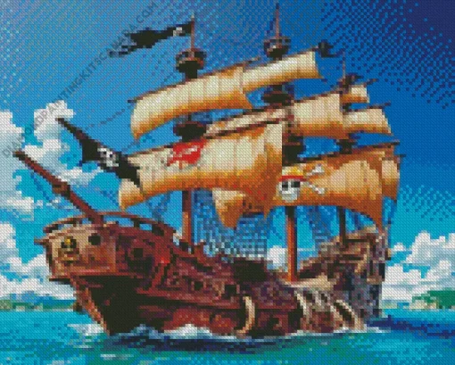 Boat From One Piece Diamond Painting