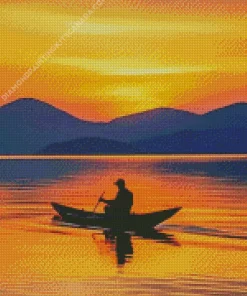 Boat Silhouette Diamond Painting