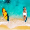 Boats On Beach Diamond Painting