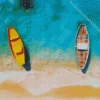 Boats On Beach Diamond Painting