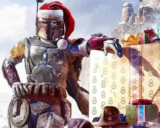 Boba Fett Christmas Diamond Painting