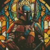 Boba Fett Stained Glass Diamond Painting