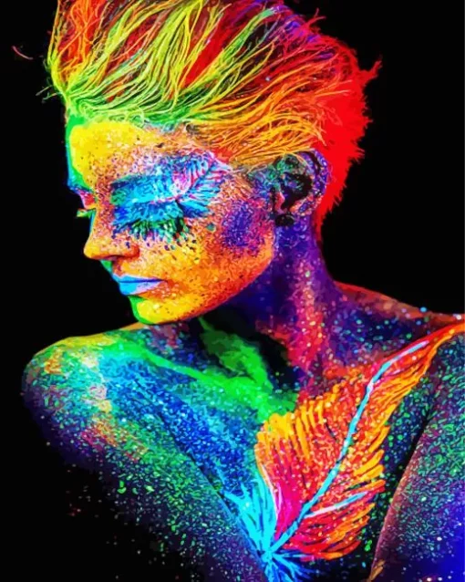 Body Art Neon Diamond Painting