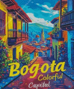 Bogota Colorful Houses Poster Diamond Painting