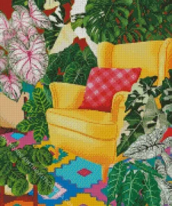 Bohemian Plants Room Diamond Painting