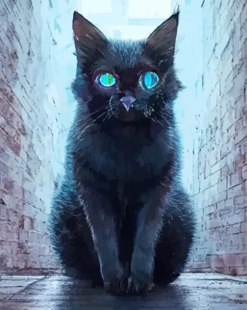 Bombay Cat With Blue Eyes Diamond Painting