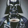 Darth Vader Drinking Coffee Diamond Painting