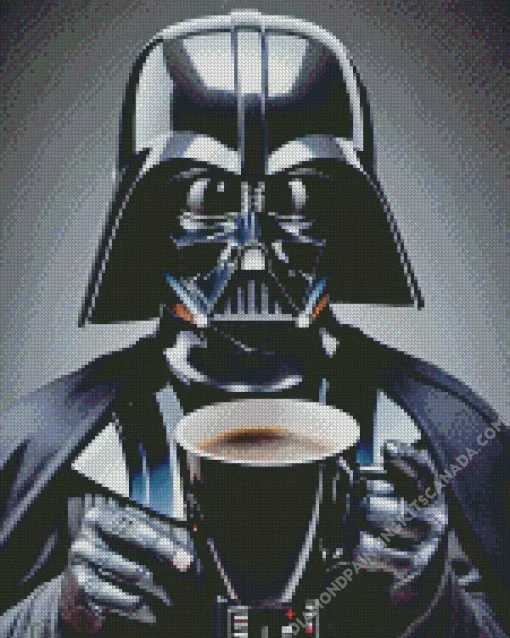 Darth Vader Drinking Coffee Diamond Painting