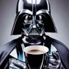 Darth Vader Drinking Coffee Diamond Painting