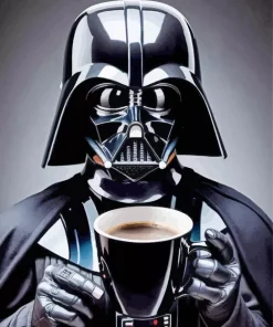 Darth Vader Drinking Coffee Diamond Painting