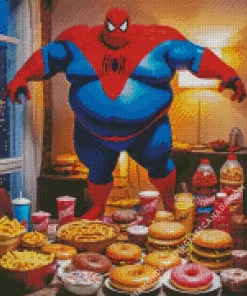 Fat Spiderman Art Diamond Painting