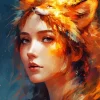 Fox Woman Diamond Painting