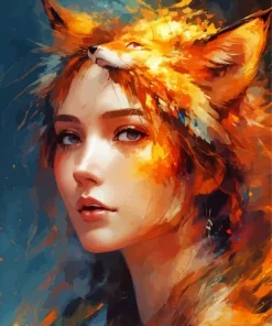 Fox Woman Diamond Painting