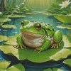 Frog And Lily Pad Diamond Painting