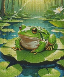 Frog And Lily Pad Diamond Painting