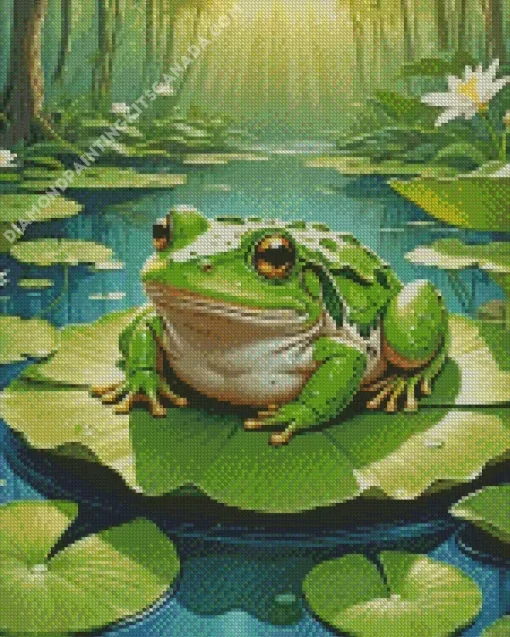 Frog And Lily Pad Diamond Painting