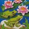 Frogs And Lily Pad Diamond Painting