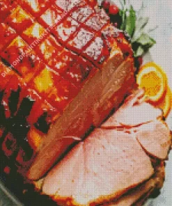 Glazed Ham Dish Diamond Painting