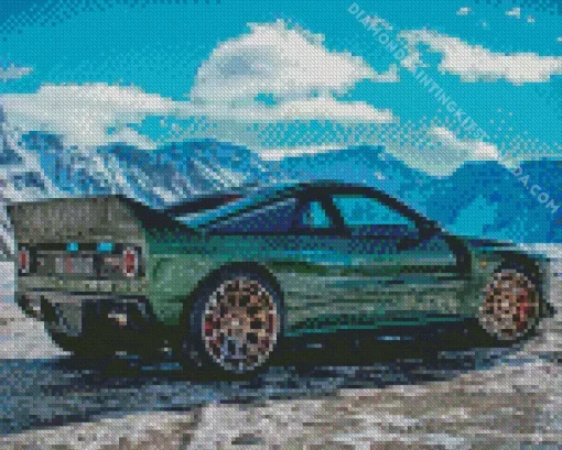 Green Lancia Car Diamond Painting