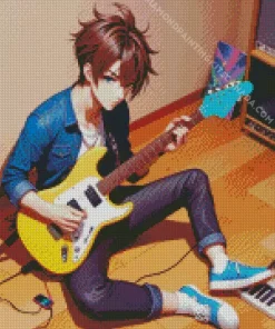 Guitarist Anime Boy Diamond Painting