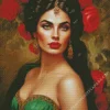 Gypsy Woman With Flowers Diamond Painting