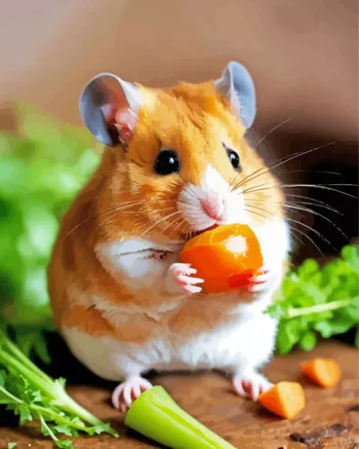 Hamster Eating Diamond Painting