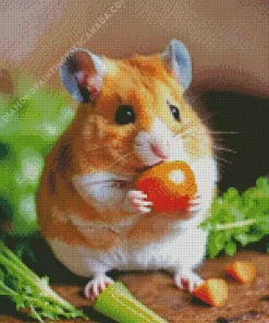 Hamster Eating Diamond Painting