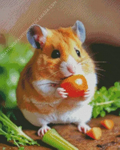 Hamster Eating Diamond Painting