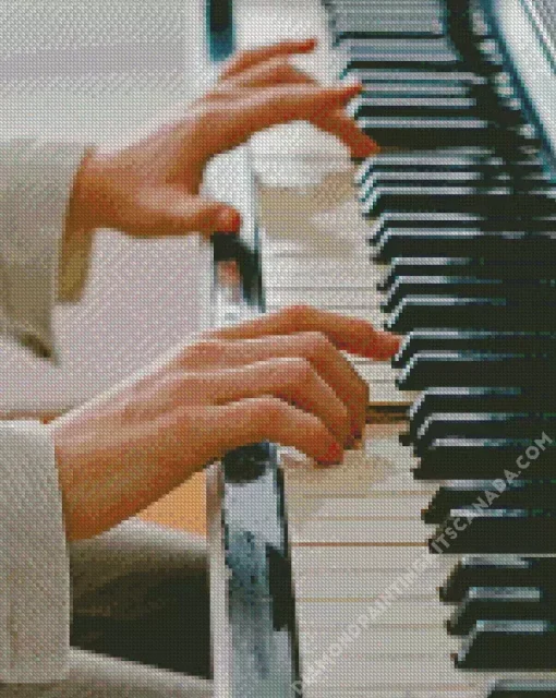 Hands Playing Piano Diamond Painting