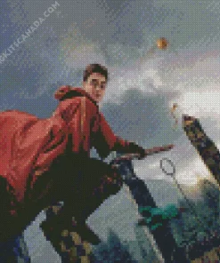 Harry On A Broom Diamond Painting