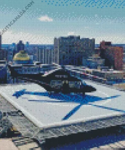 Helicopters Helipad Diamond Painting