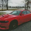 Hellcat Charger Red Diamond Painting