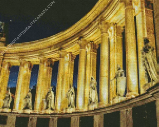 Heroes Square At Night Diamond Painting