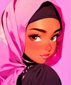 Hijab Anime Girl Diamond Painting