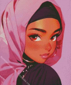 Hijab Anime Girl Diamond Painting