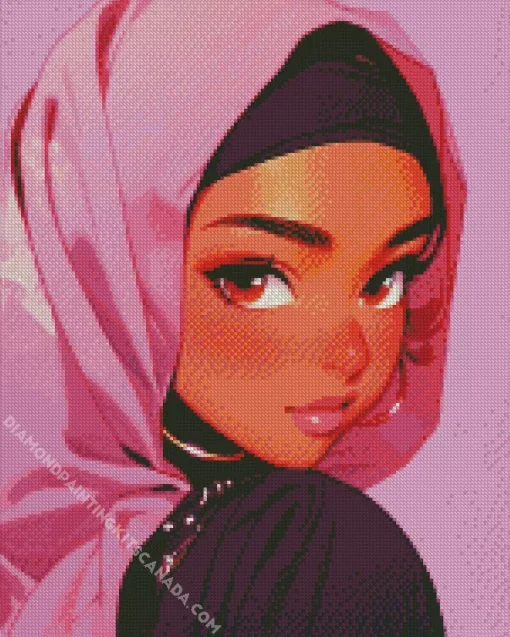 Hijab Anime Girl Diamond Painting