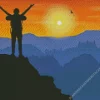 Hiking Man Silhouette Diamond Painting