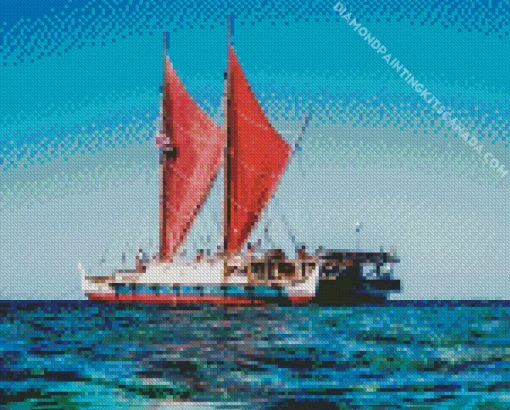 Hokulea Boat Diamond Painting