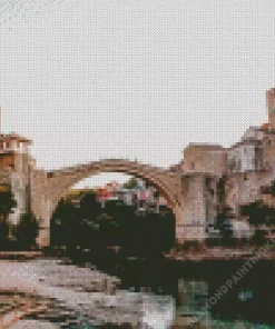 Old Mostar Bridge Diamond Painting