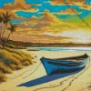 Row Boat On The Shore Diamond Painting