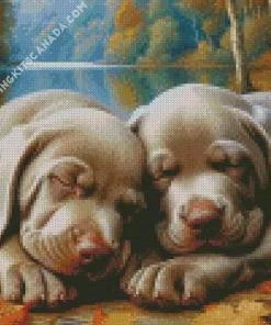 Weimaraner Puppies Diamond Painting