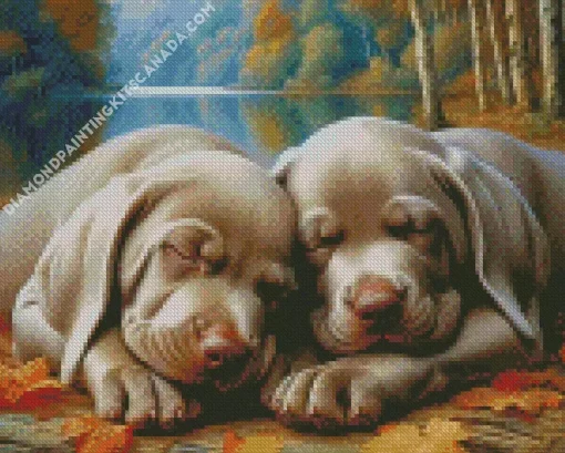 Weimaraner Puppies Diamond Painting