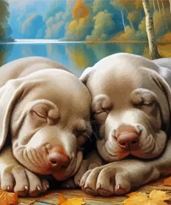 Weimaraner Puppies Diamond Painting